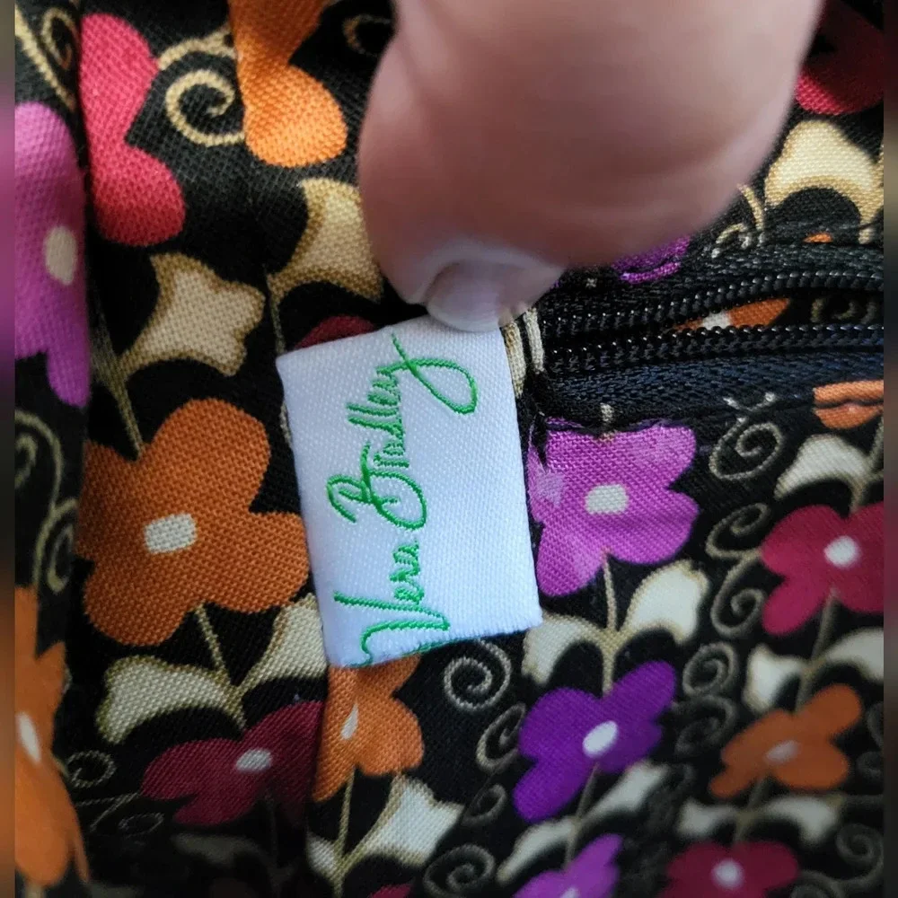 Vera Bradley Retired Suzani Safari Sunset Pattern‎ Plum Trim Boho Chic Satchel